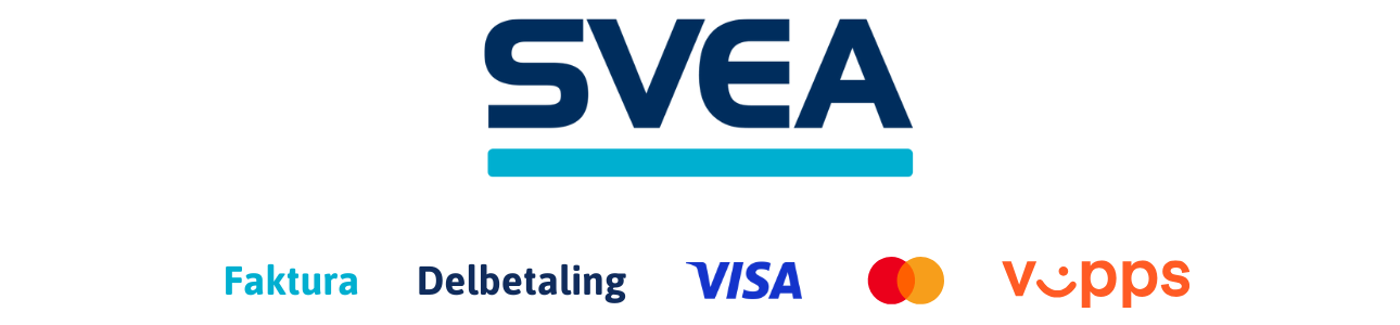 Betalingsløsninger: VISA, VIPPS, Mastercard, delbetaling og faktura fra SVEA.